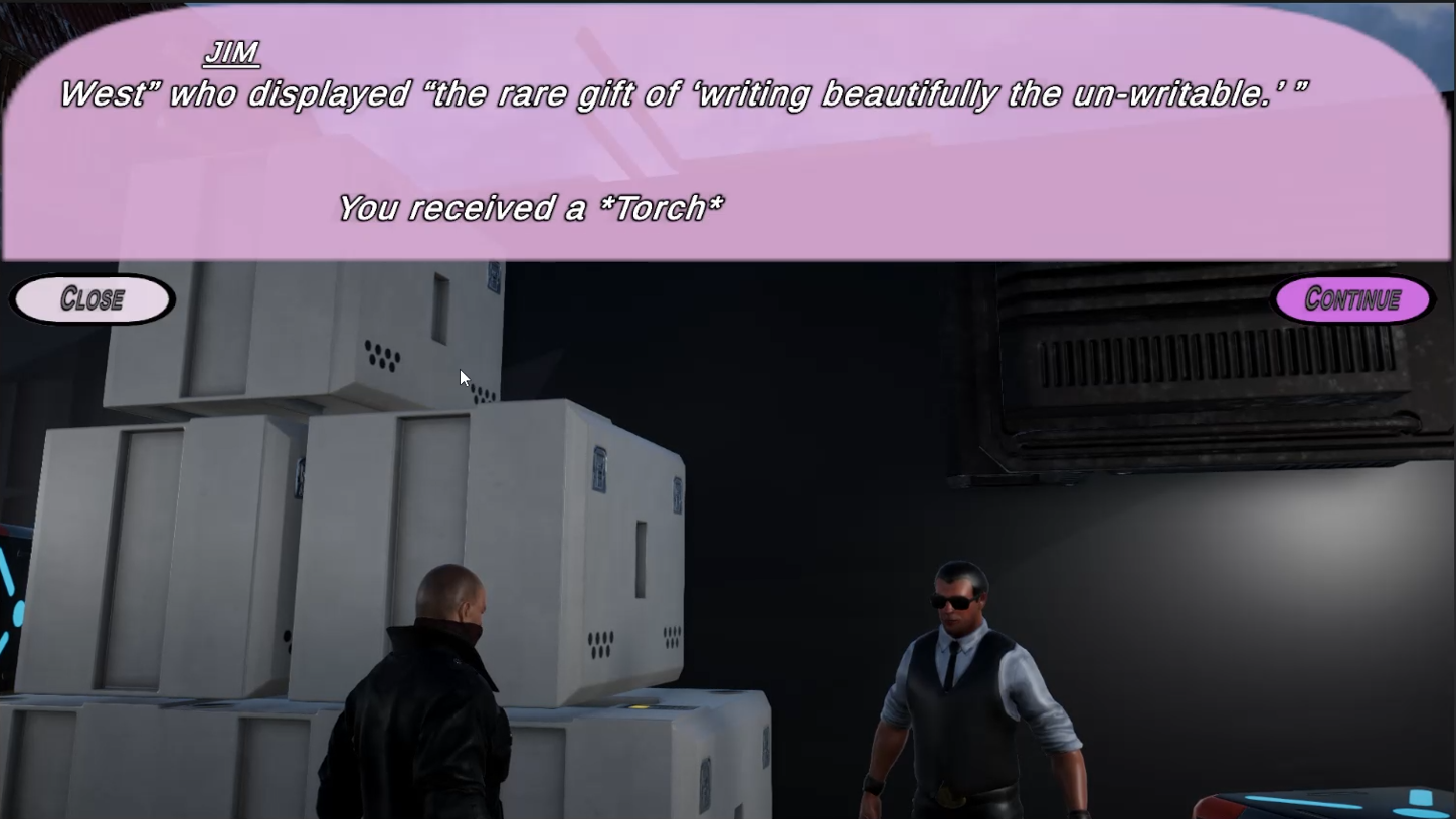 Quantum Slip V3 alternate NPC conversation screen